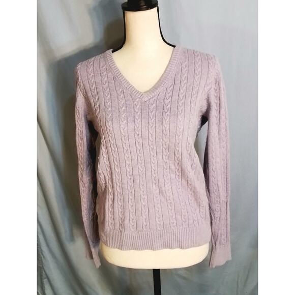 Eddie Bauer lavender sweater - Picture 1 of 6